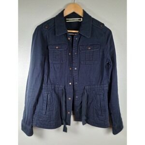 Daughters of the Liberation Navy Blue Utility Field Jacket Snap Front Size 10